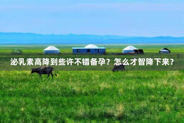 泌乳素高降到些许不错备孕？怎么才智降下来？