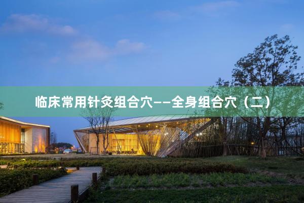 临床常用针灸组合穴——全身组合穴（二）