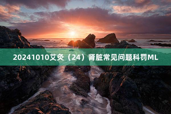 20241010艾灸（24）肾脏常见问题科罚ML