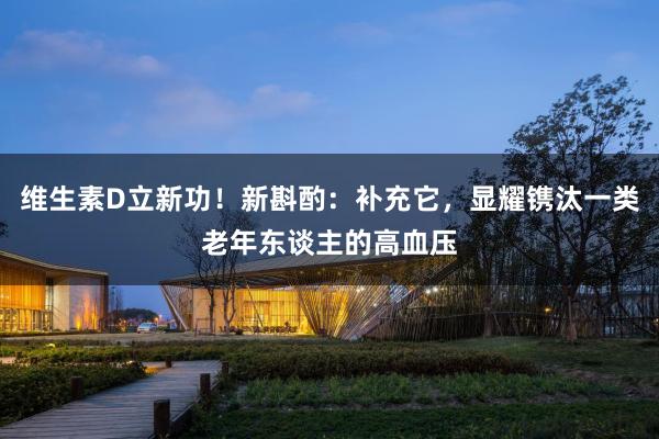 维生素D立新功！新斟酌：补充它，显耀镌汰一类老年东谈主的高血压