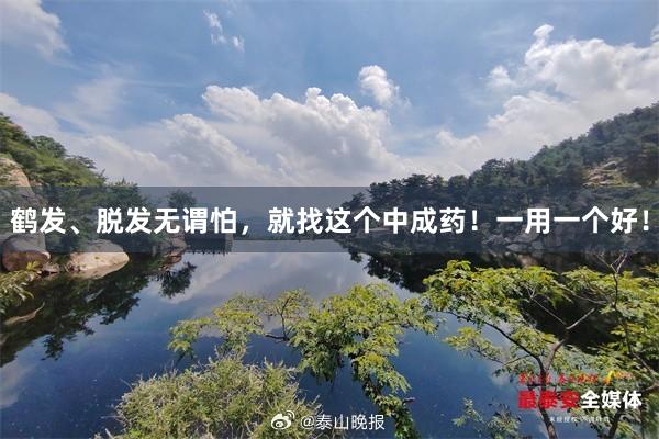鹤发、脱发无谓怕，就找这个中成药！一用一个好！