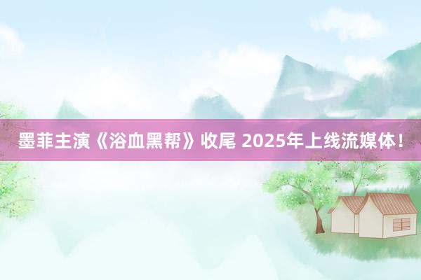 墨菲主演《浴血黑帮》收尾 2025年上线流媒体！
